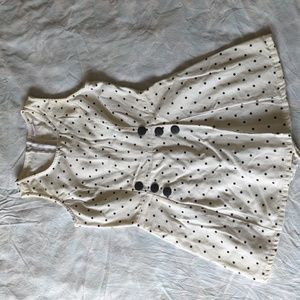 Frederick's of Hollywood White Polka Dot Romper